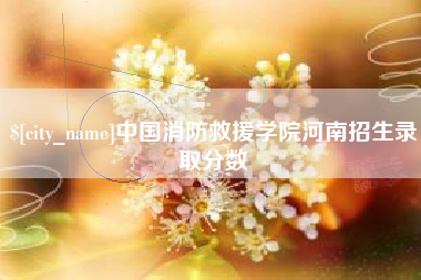 渑池中国消防救援学院河南招生录取分数