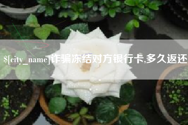 渑池诈骗冻结对方银行卡,多久返还