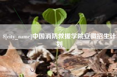 渑池中国消防救援学院安徽招生计划