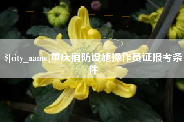 渑池重庆消防设施操作员证报考条件