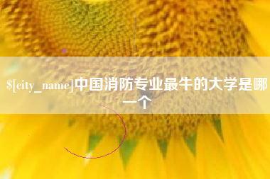 渑池中国消防专业最牛的大学是哪一个