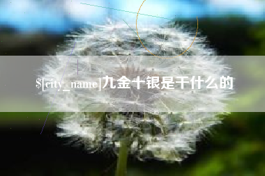 渑池九金十银是干什么的