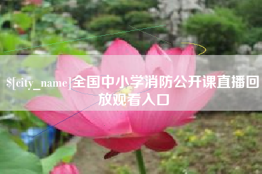 渑池全国中小学消防公开课直播回放观看入口