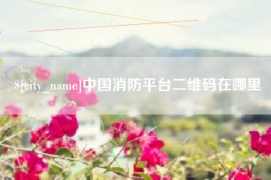 渑池中国消防平台二维码在哪里