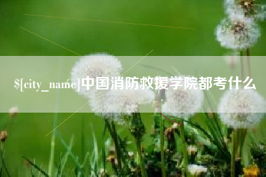渑池中国消防救援学院都考什么