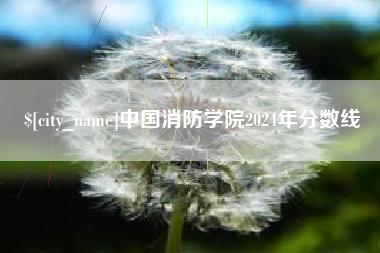 渑池中国消防学院2024年分数线