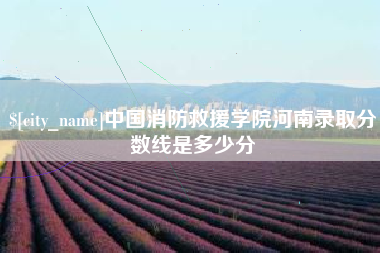 渑池中国消防救援学院河南录取分数线是多少分