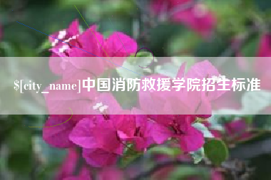渑池中国消防救援学院招生标准