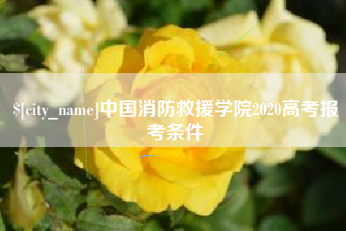 渑池中国消防救援学院2020高考报考条件