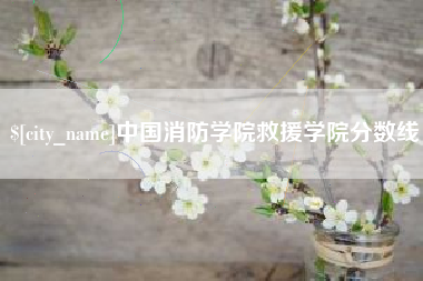 渑池中国消防学院救援学院分数线